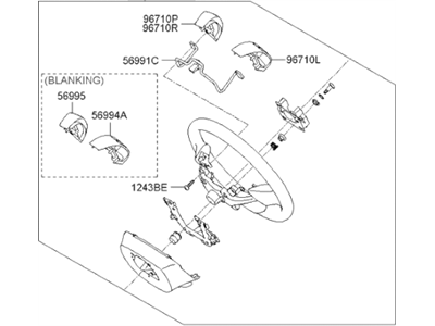 2009 Hyundai Elantra Steering Wheel - 56110-2H000-7UB