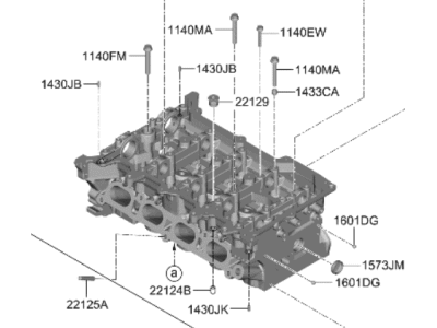 2021 Hyundai Elantra Cylinder Head - 22110-2J000