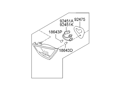 2013 Hyundai Sonata Back Up Light - 92404-3Q000