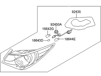 Hyundai 92401-3Q100 Lamp Assembly-Rear Combination Outside,LH