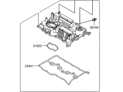 Hyundai 22400-2GGB0 Cover Assembly-Cylinder Head