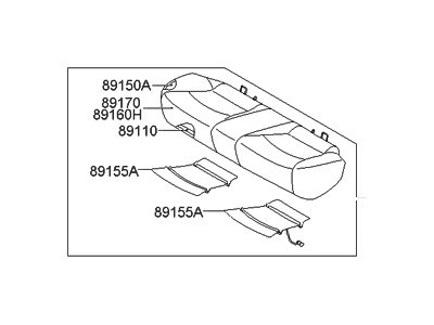 Hyundai 89100-3Q170-RCP Cushion Assembly-RR Seat
