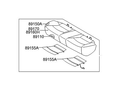 Hyundai 89100-3Q180-SCP Cushion Assembly-Rear Seat