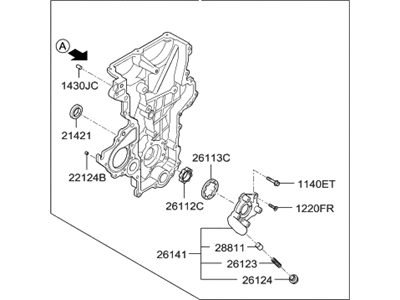 Hyundai 21350-2B701 Cover Assembly-Timing Chain