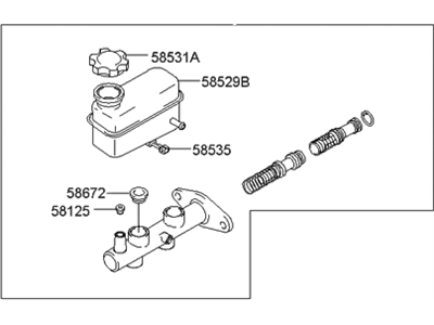 Hyundai Santa Fe Brake Master Cylinder Reservoir - 59110-26000
