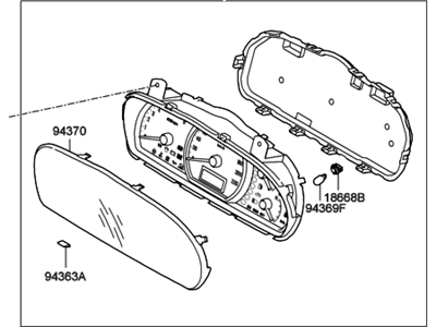 Hyundai 94001-2H045 Cluster Assembly-Instrument(Mph)