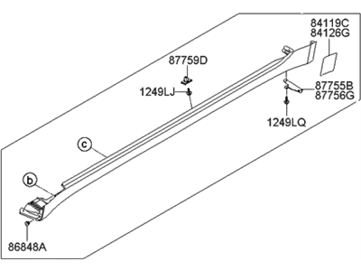 Hyundai 87751-3M000 Moulding Assembly-Side Sill,LH