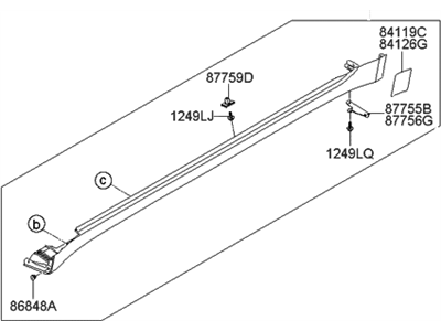 Hyundai 87752-3M100 Moulding Assembly-Side Sill,RH