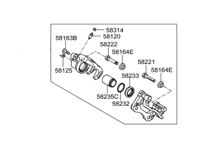 2018 Hyundai Sonata Hybrid Brake Caliper - 58311-E6A10