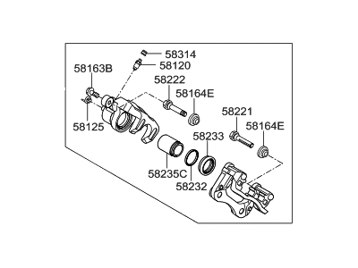 Hyundai Sonata Hybrid Brake Caliper Bracket - 58310-E6A10