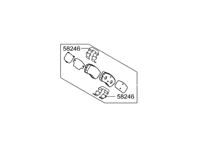 2019 Hyundai Sonata Hybrid Brake Pad Set - 58302-E6A50