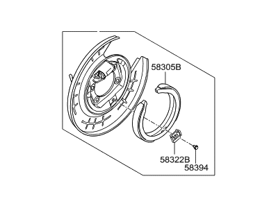 Hyundai Sonata Hybrid Brake Dust Shield - 58250-C1100