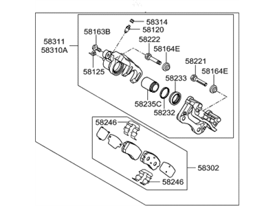 Hyundai Sonata Hybrid Brake Caliper - 58230-E6100