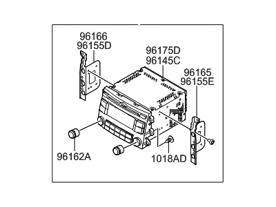 Hyundai 96120-3J700-WW5 Radio Assembly-Electronic Tune Radio