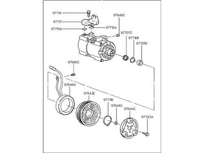 Hyundai 97701-24001 Compressor Assembly