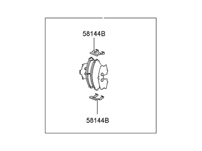 Hyundai 58101-25A20 Front Disc Brake Pad Kit