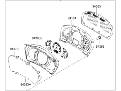 Hyundai 94001-2E071 Cluster Assembly-Instrument(Mph)