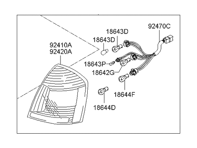 Hyundai 92401-1E211 Lamp Assembly-Rear Combination,LH