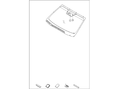 Hyundai 86111-B8340 Windshield Glass Assembly