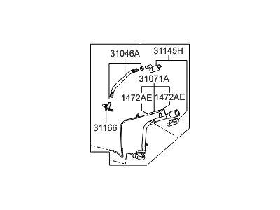 Hyundai Fuel Filler Neck - 31030-3M500