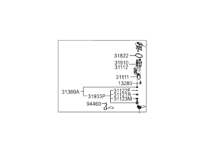 Hyundai Genesis Fuel Sending Unit - 31110-3M100