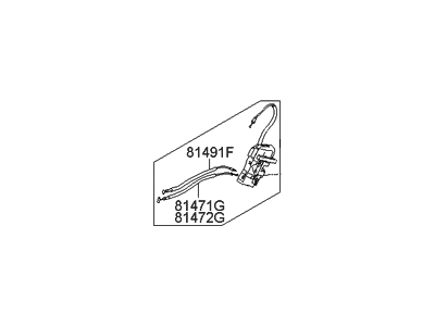 Hyundai 81410-3V000 Latch Assembly-Rear Door,LH