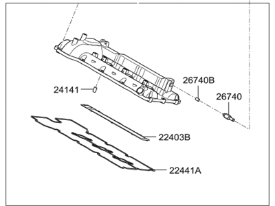 Hyundai 22420-3C110 Cover Assembly-Rocker,RH