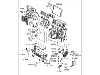 Hyundai 97205-2C152 Heater & Evaporator Assembly