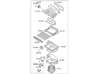 Hyundai 97100-3X000 Blower Unit