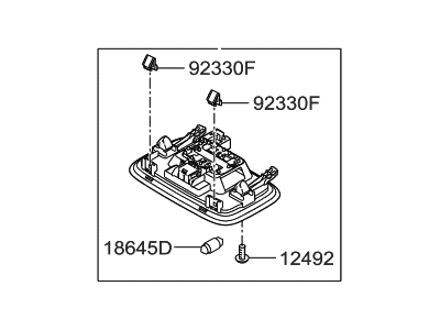 Hyundai 92850-F2000-TTX Room Lamp Assembly