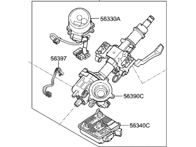 2020 Hyundai Kona Steering Column - 56310-J9010