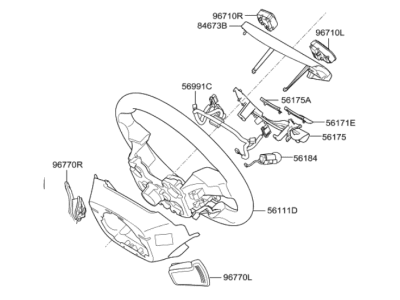 Hyundai Steering Wheel - 56110-B1AQ0-RNB