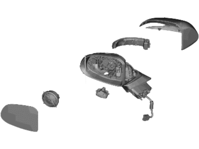 Hyundai 87610-S2000 Mirror Assembly-Outside RR View,LH