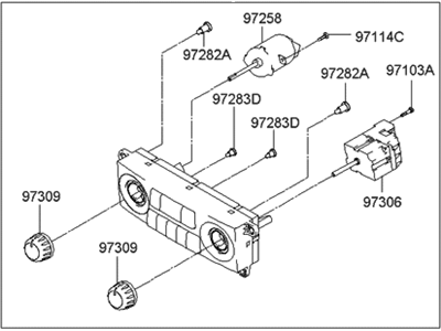 2001 Hyundai Sonata A/C Switch - 97250-3D350