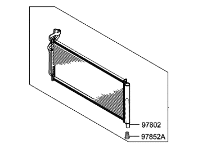 Hyundai Sonata Hybrid A/C Condenser - 97606-L5AA0