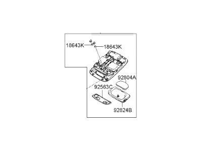 Hyundai 92811-4D100-TW Body Assembly-Map Lamp