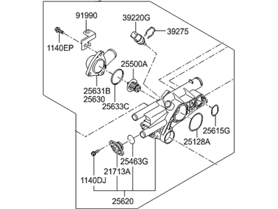 Hyundai 25600-2G670 Control Assembly-Coolant Temperature