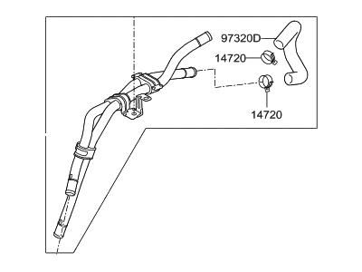 Hyundai 97540-F2100 Pipe Assembly-Rear Heater Water