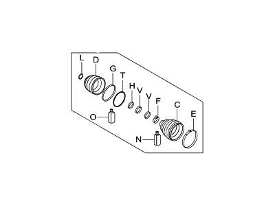 Hyundai 49609-1UA00 Boot Kit-Front Axle Wheel Side RH