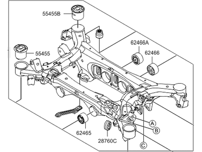 Hyundai 55405-3N151 Crossmember-Rear