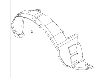 Hyundai 86811-26000 Front Wheel Guard Assembly,Left
