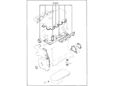 Hyundai 20910-22D10 Gasket Kit-Engine Overhaul