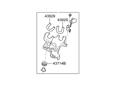 Hyundai 43920-32271 Bracket Assembly-Shift Control Cable