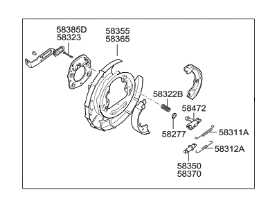 Hyundai 58250-2H300 Brake Assembly-Parking Rear,LH