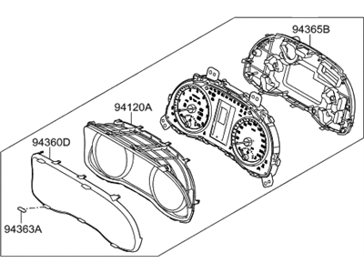 Hyundai 94001-F3000 Cluster Assembly-Instrument