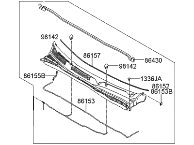 Hyundai 86150-3V000 Cover Assembly-Cowl Top