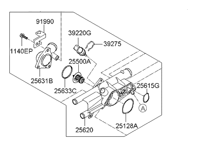 Hyundai 25600-2G500 Control Assembly-Coolant Temperature