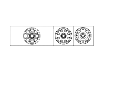 Hyundai 52910-25400 Steel Wheel Assembly