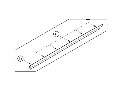 Hyundai 87722-D2000 Moulding Assembly-Waist Line Rear Door,RH