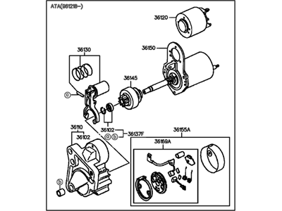 2001 Hyundai Elantra Starter Motor - 36100-23100-RM